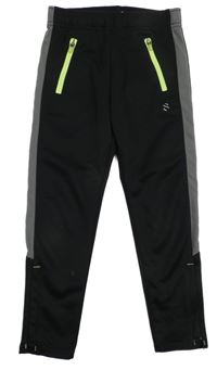 Černo-tmavošedé sportovní tepláky H&M