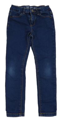 Tmavomodré skinny teplákové rifle Denim Co.