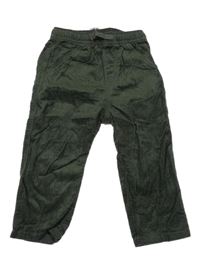 Nové - tmavokhaki manšestráky H&M