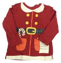 Tmavočervené vánoční triko - Santa H&M