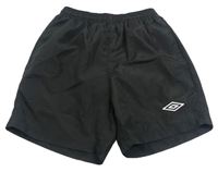 Čierne plážové kraťasy s logom Umbro