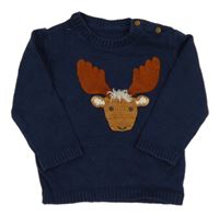 Tmavomodrý sveter s losom M&S