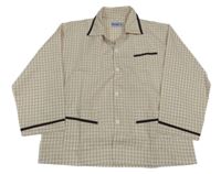 Hnědo-bílá kostkovaná košile