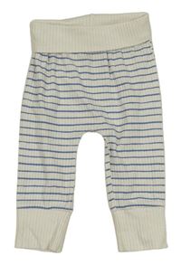 Bielo-modré pruhované rebrované ľahké tepláky Primark