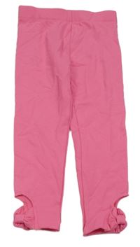 Tmavoružové zateplené legíny s prestrihom a mašlou