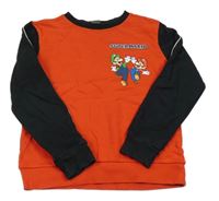 Červeno-černá mikina s Mariem a Luigim George