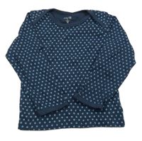 Tmavomodré bodkovaná é tričko