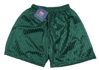 Nové - Tmavozelené pruhované sportovní kraťasy