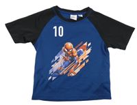 Tmavomodro-černé sportovní tričko se Spidermanem Marvel