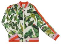 Smetanovo-zelená prepínaci mikina s listami H&M