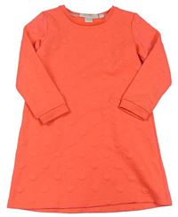 Neónově oranžové vzorované šaty zn. H&M