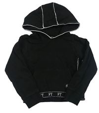 Čierna crop mikina s kapucňou Firetrap