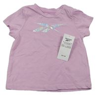 Svetloružové tričko s logom Reebok