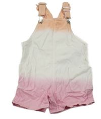 Bielo-oranžovo-ružové na traké rifľové kraťasy Primark