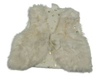 Smotanová kožušinová podšitá vesta H&M