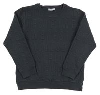 Tmavomodrá vzorovaná mikina s písmenky Name it