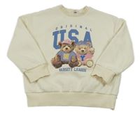 Smetanová mikina s medvědy C&A