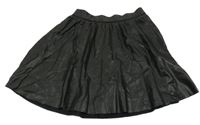 Čierna koženková kolová sukňa Zara