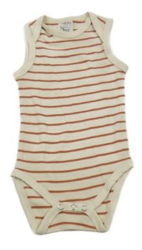 Béžovo-hnedé pruhované rebrované body Pocopiano