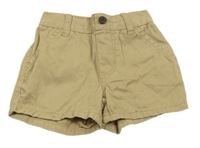 Béžové plátěné kraťasy 