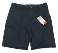 Nové - tmavomodré plátěné chino kraťasy Primark