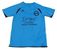 Modré funkčné futbalové tričko s logom erima
