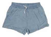 Světlemodré lehké riflové kraťasy H&M