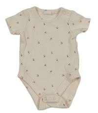 Smotanové kvetované rebrované body F&F
