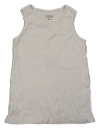 Biely rebrovaný top H&M