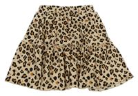Smetanovo-čierna leopardí ľahká sukňa George