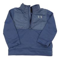 Modrá športová funkčná mikina s logom Under Armour