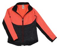 Korálovo-čierna prepínaci športová funkčná mikina Decathlon