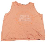 Lososový crop top s nápismi H&M