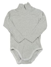 Bílo-šedé pruhované body se stojáčkem 