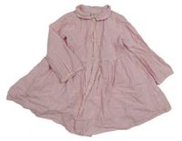 Růžovo-bílé pruhované šaty H&M