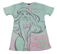 Mintovo-růžová noční košile s Ariel Disney