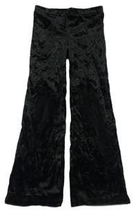 Černé sametové flare legíny H&M