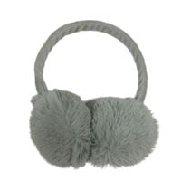 Šedé kožešinové klapky na uši