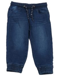 Tmavomodré teplákové cuff rifle Lupilu