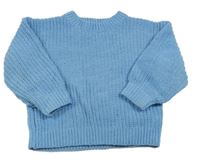 Svetlomodrý žinylkový sveter H&M