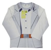 Nové - Biele tričko s potiskem saka