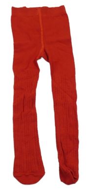 Červené rebrované pančuchy Primark