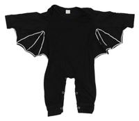 Kostým - Černý overal s křídly - netopýr