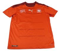 Červené športové tričko s číslom Puma