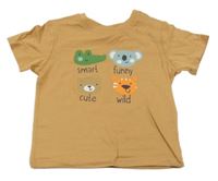 Okrové tričko so zvieratkami Ergee