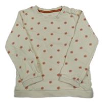 Béžovo-ružová kvetovaná mikina C&A