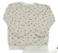 Biela kvetovaná mikina F&F