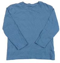 Modré rebrované tričko Primark