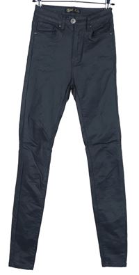 Dámské tmavošedé potažené skinny kalhoty Toxik3