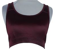 Dámský vínový sportovní crop top Newbody